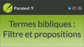 Termes bibliques - créer un filtre et obtenir des propositions
