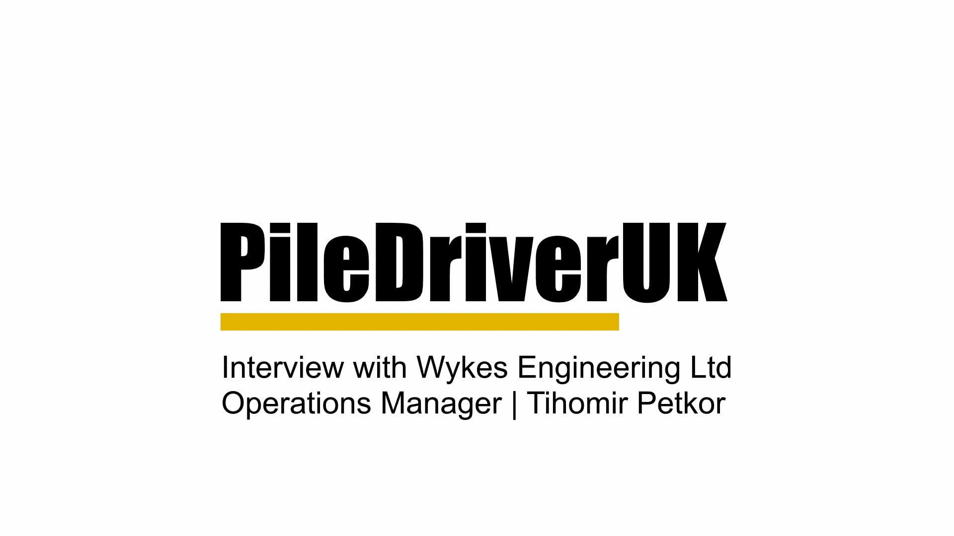 Interview | Operation Manager | Pile Driver UK | MGI | Tonker 830