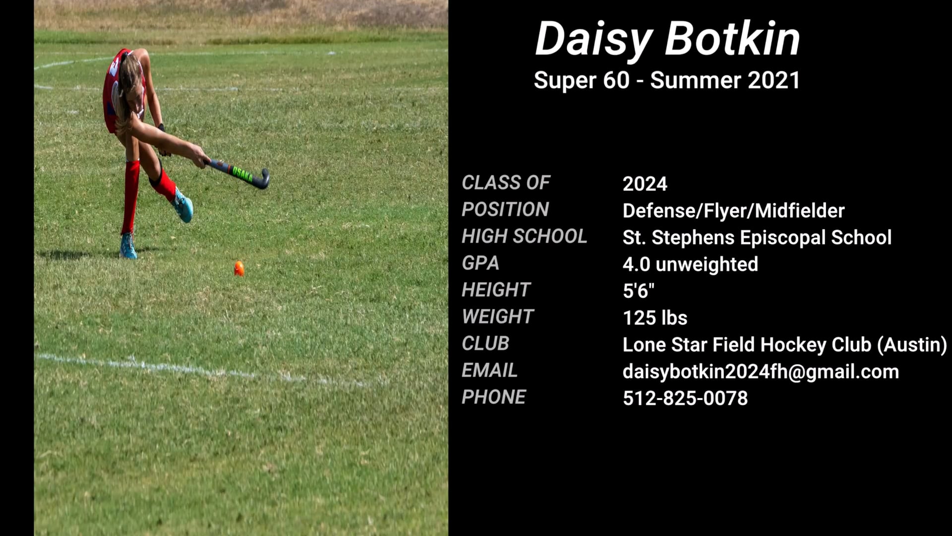 Daisy Botkin Field Hockey Highlights 2021 on Vimeo