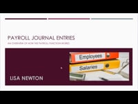 2 Payroll Journals Understanding - Enterig onto the system