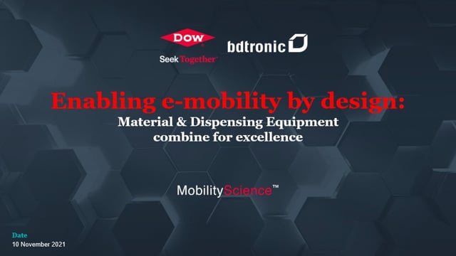 Enabling e-mobility by design: combining material and dispensing equipment for future mobility applications