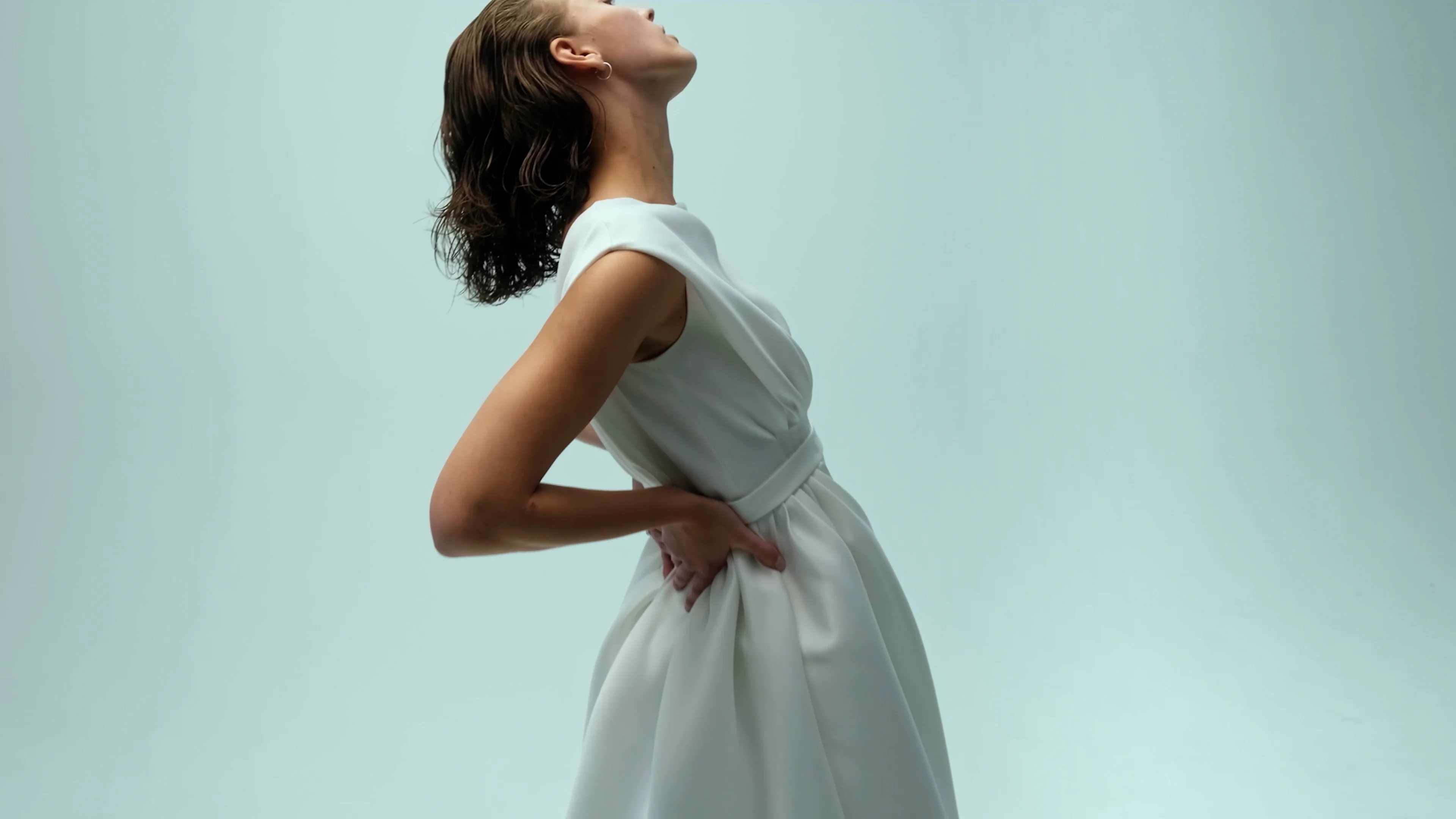 white button up linen dress White Linen Dress Estelle | Crafted from Sustainable Linen