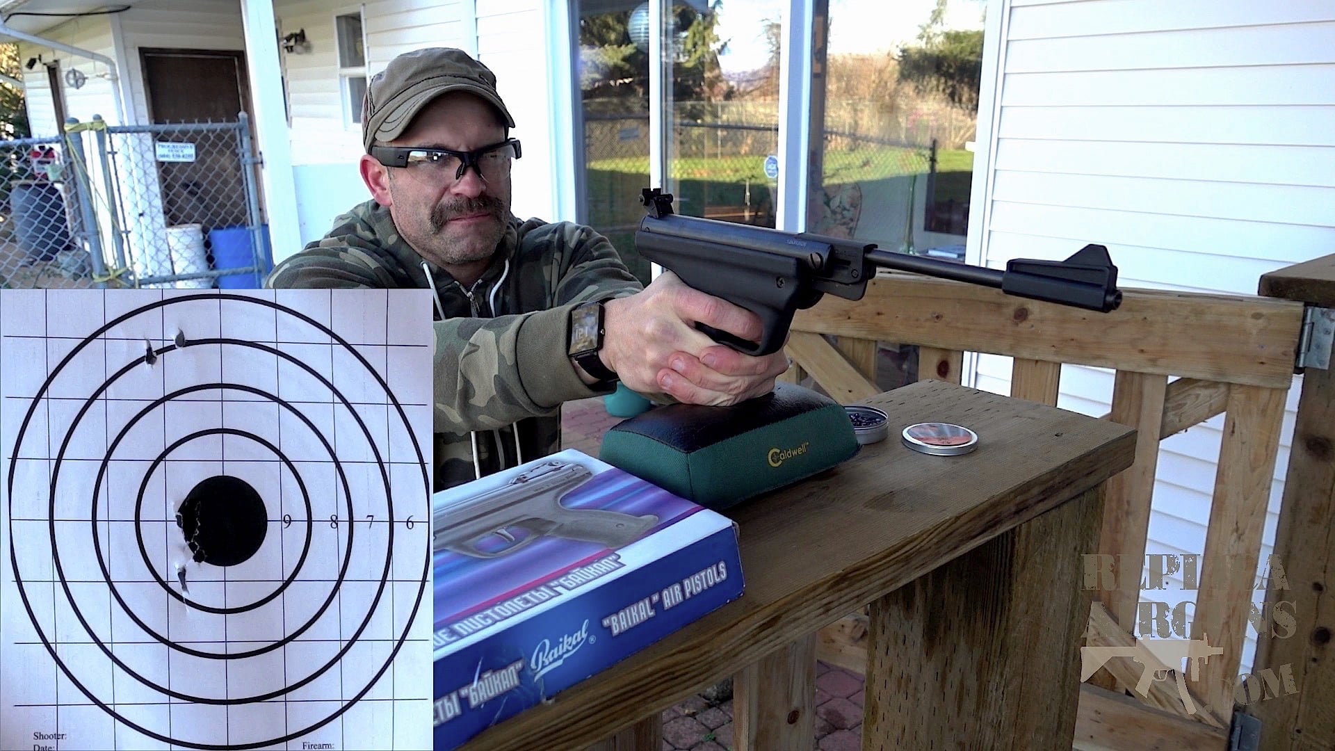 Baikal MP-53M Break Barrel .177 Pellet Air Pistol Table Top Review