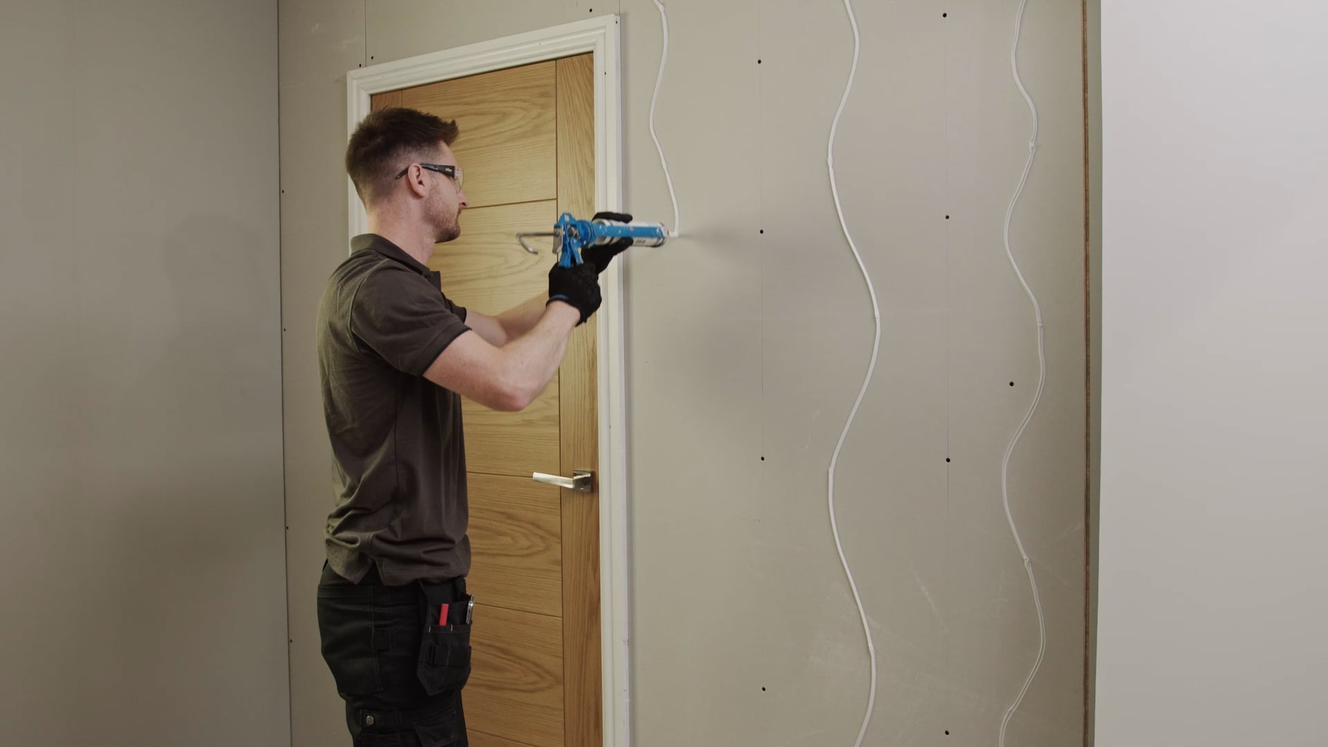 Installing around a door on Vimeo