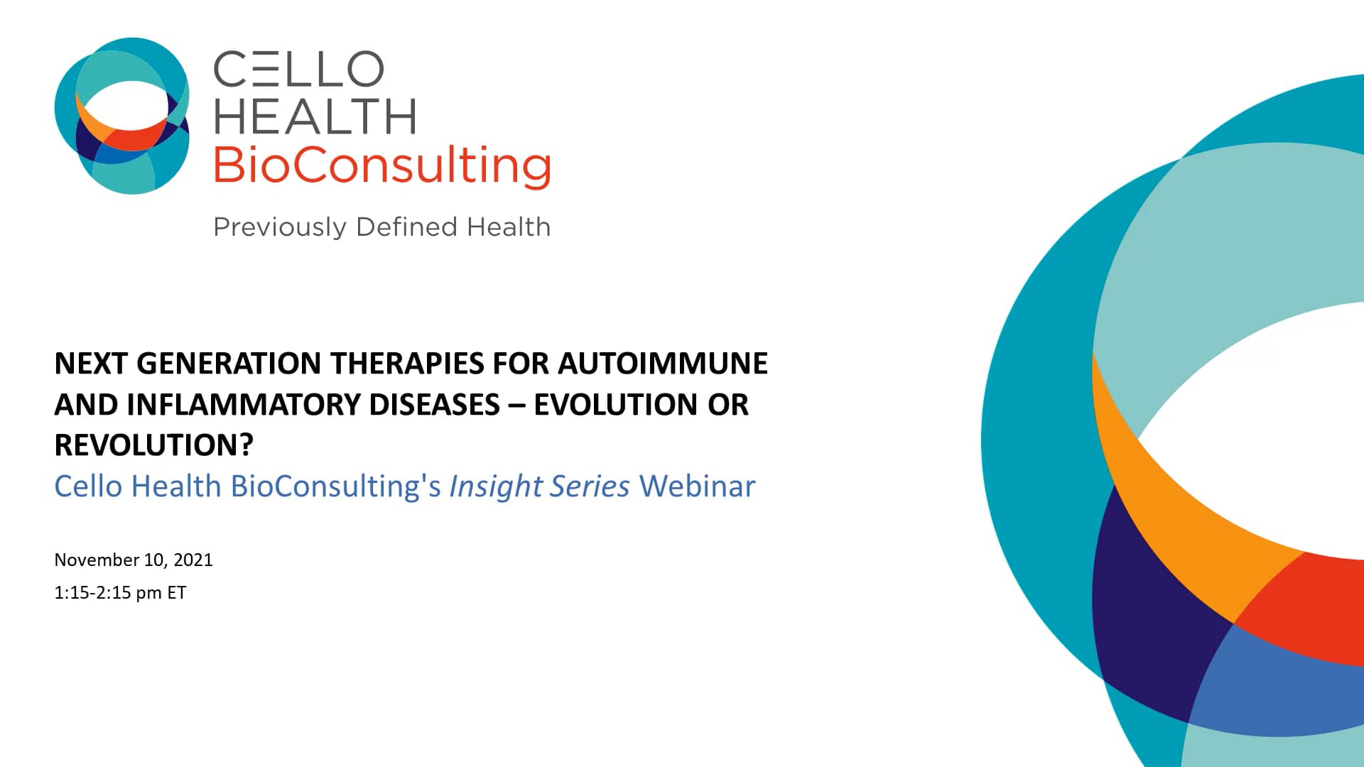 Next Generation Therapies for Autoimmune and Inflammatory Diseases
