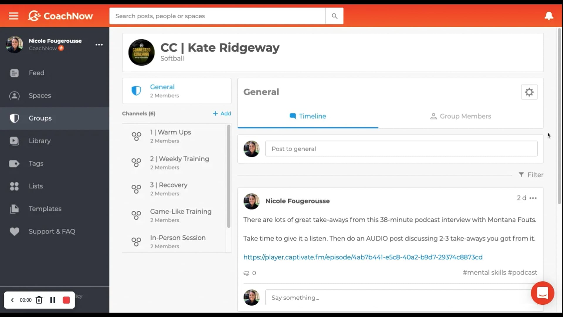 Connected Coaching - CoachNow App