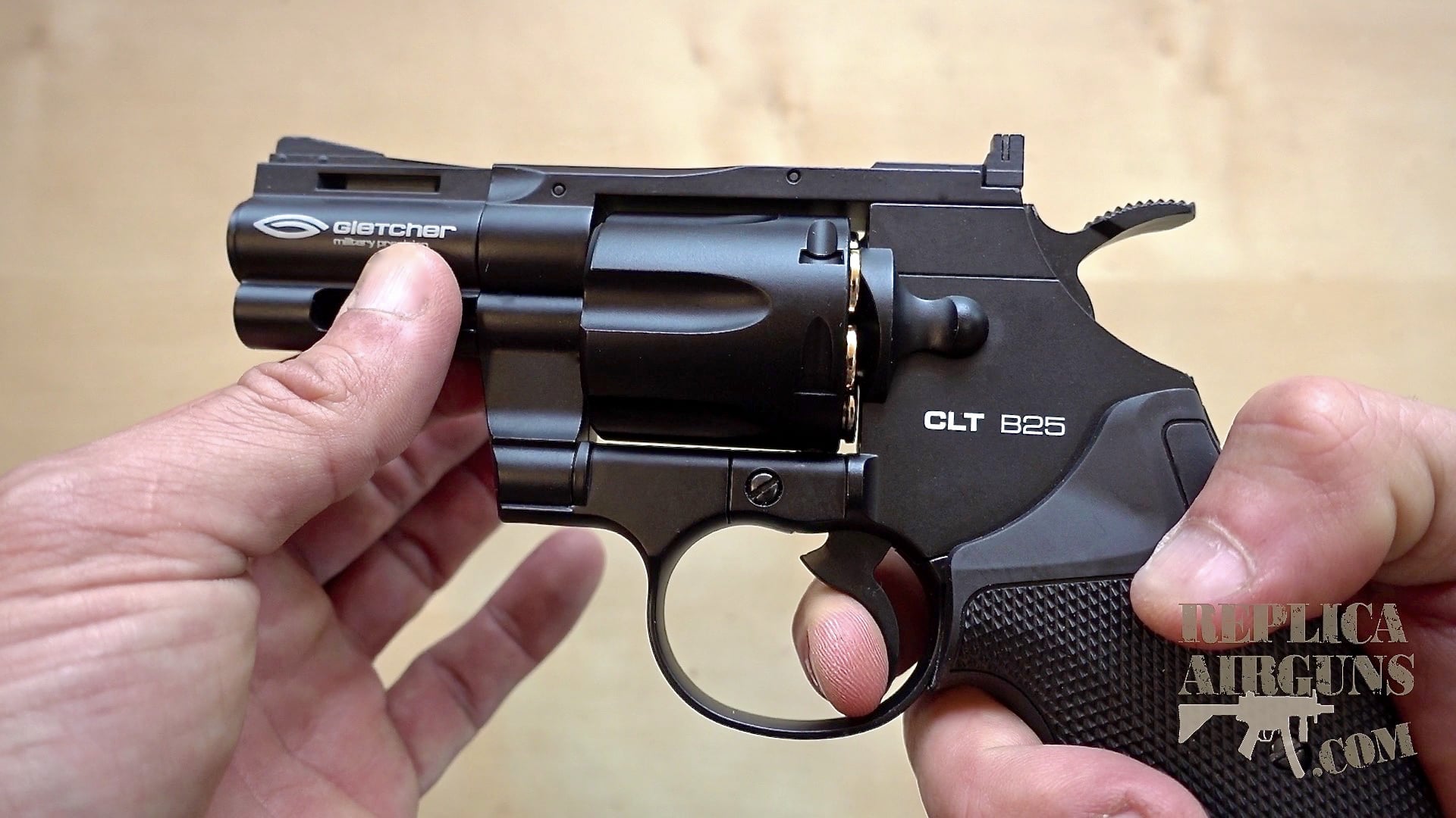 Gletcher CLT-B25 357 2.5 Inch CO2 BB Revolver Table Top Review