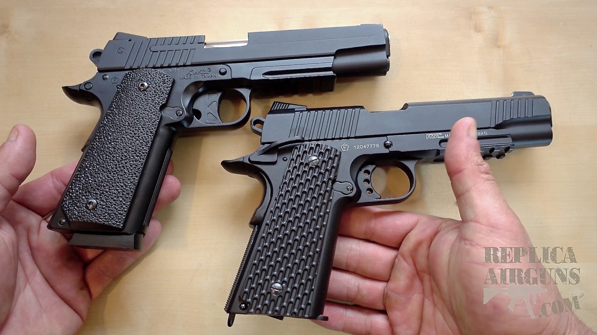 KWC Model 1911 All Metal Non-Blowback CO2 Airsoft Pistol Table Top Review