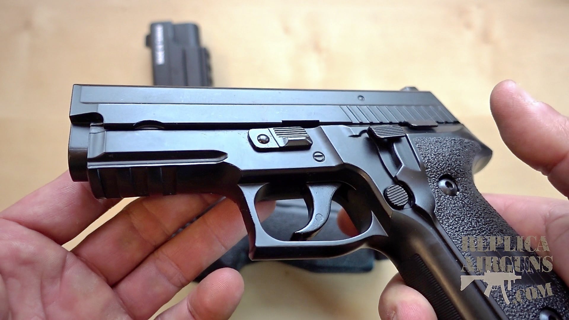 KJWorks KP01-E2 (Sig Sauer P226) CO2 Blowback Airsoft Pistol Table Top Review