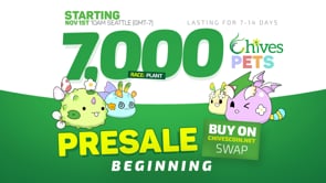 CHIVES COIN XCC Network, Chives Farm NFT Game, 7000 Pet’s Presale, Plant Race (Video) • JOIN US!