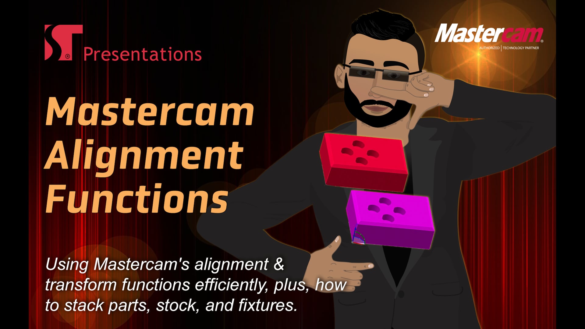 Mastercam Alignment functions featuring 5th Axis workholding