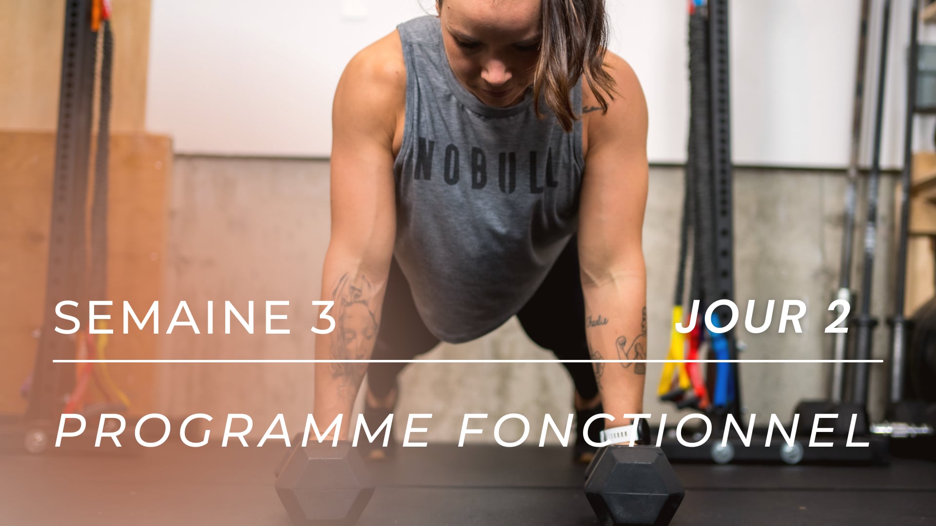 Programme d'entraînement FONCTIONNEL - S3J2