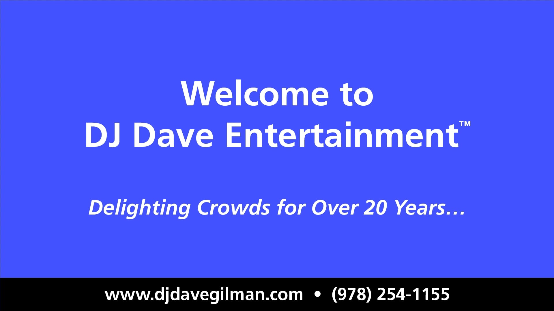 Promotional video thumbnail 2 for DJ Dave Entertainment