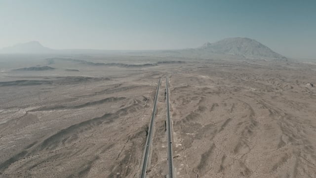 Traveling On Western Desert 4k Gif Animation Stock Video