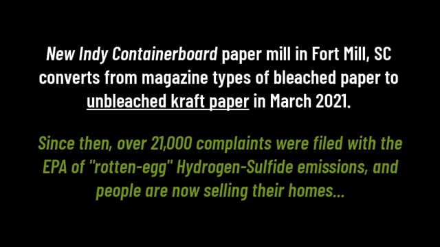 Protests Against New Indy Kraft Paper Mill Regarding Hydrogen Sulfide Gas Emissions