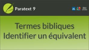 Termes bibliques - Identifier les équivalents