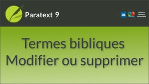 Termes bibliques - Modifier ou supprimer un équivalent