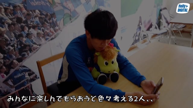 撮影の裏側_ニイザとホリ男LINE電話
