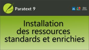 Installation des ressources standards et enrichies