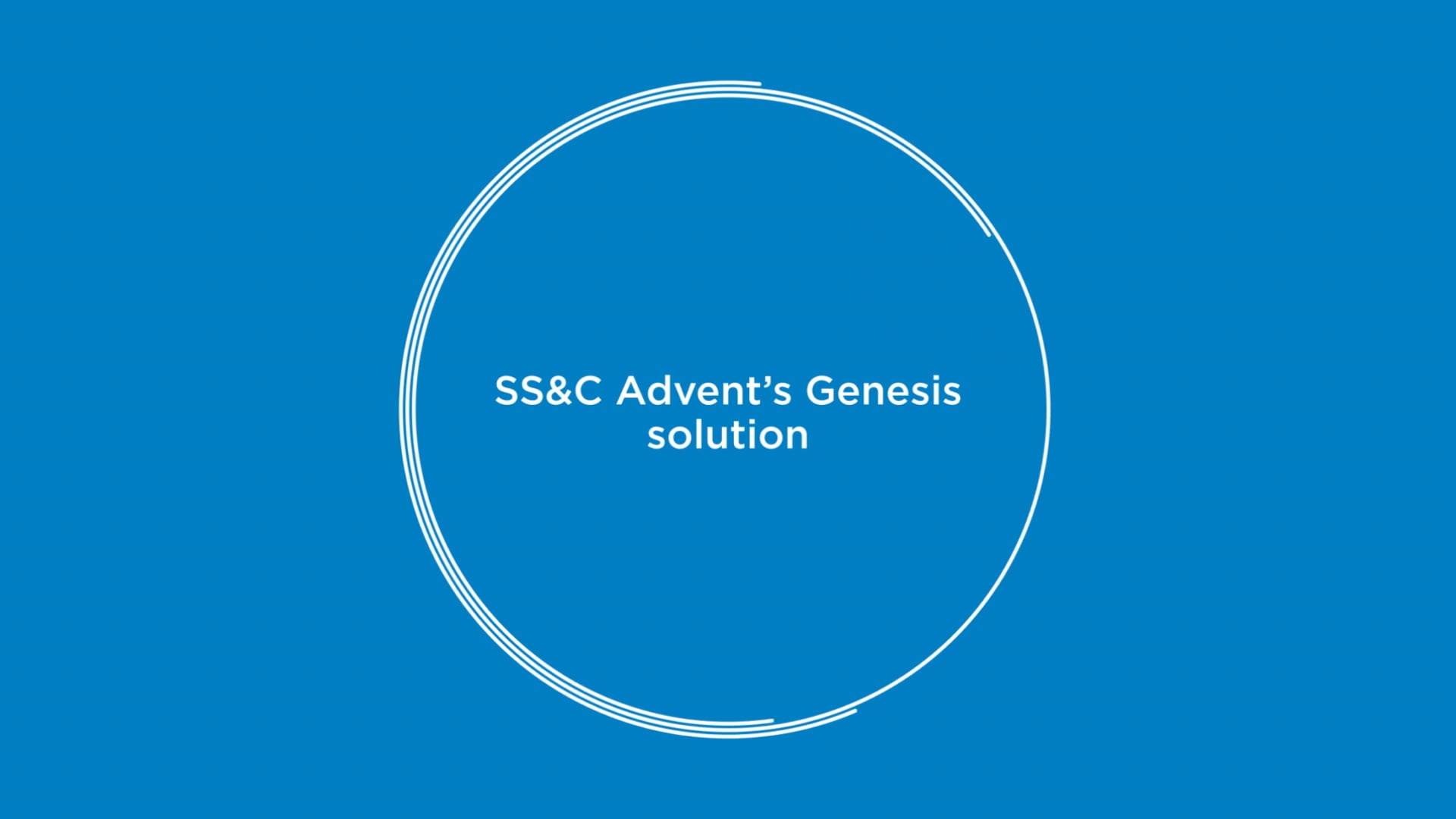 SS&C Advent's Genesis Solution_Promo