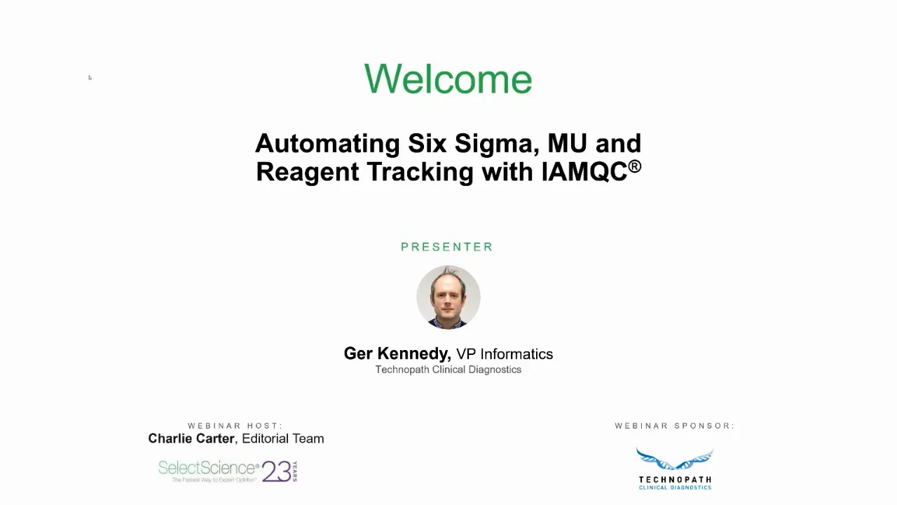 Automating Six Sigma, MU and Reagent Tracking with IAMQC, with Ger ...