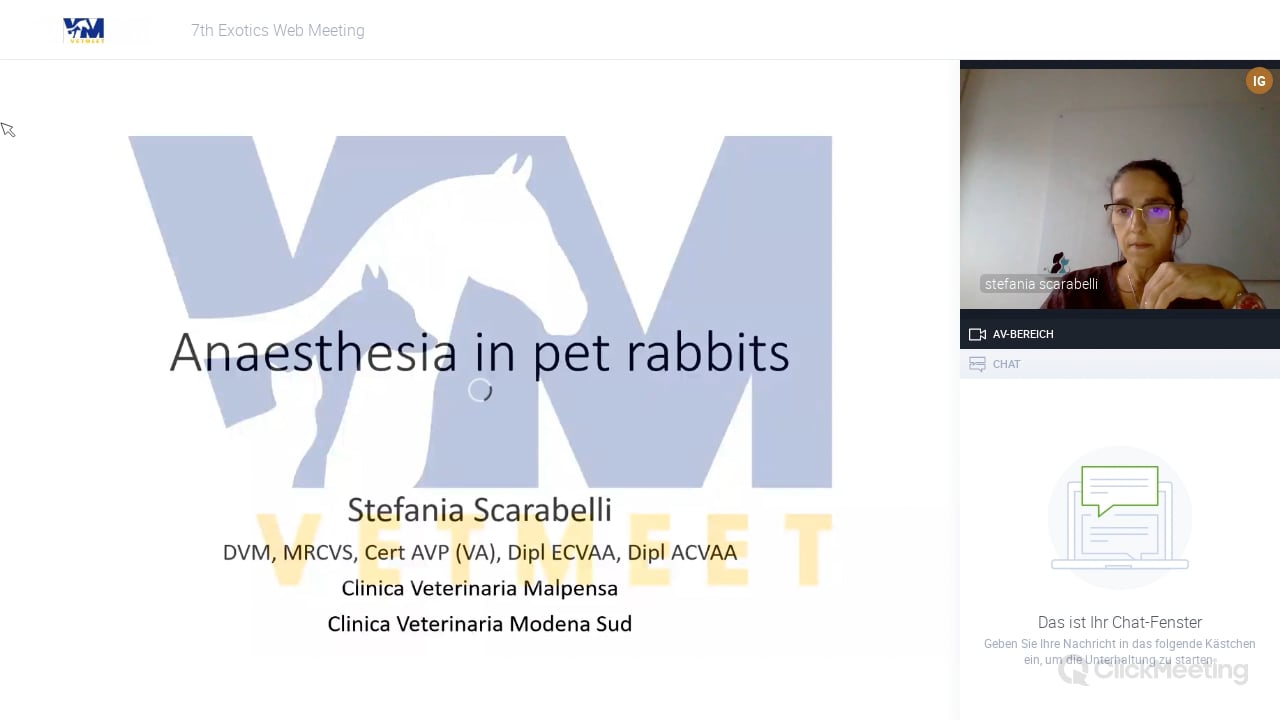 Anaesthesia of rabbits