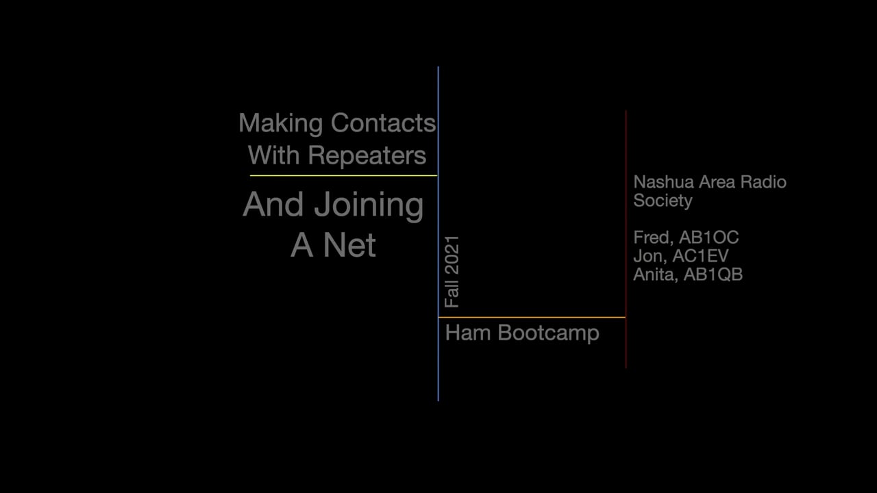 Making Contacts with Repeaters and Joining a Net