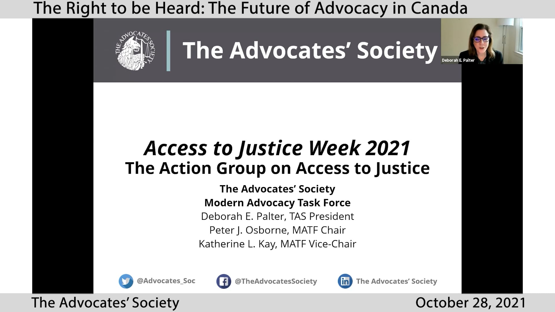 Watch The Right To Be Heard: The Future Of Advocacy In Canada 2021 ...