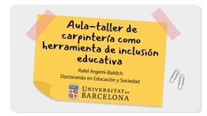 AULA-TALLER DE CARPINTERÍA COMO HERRAMIENTA DE INCLUSIÓN EDUCATIVA