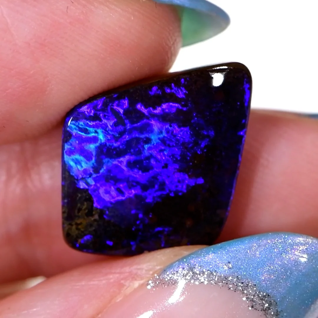 Natural Boulder Opal Parcel Blue Purple Fire