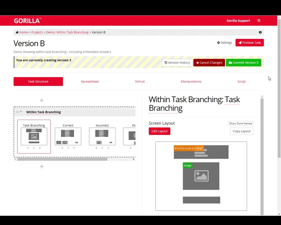 Gorilla.sc - Within Task Branching and Embedded Data on Vimeo
