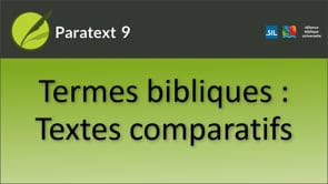 Termes bibliques - Textes comparatifs