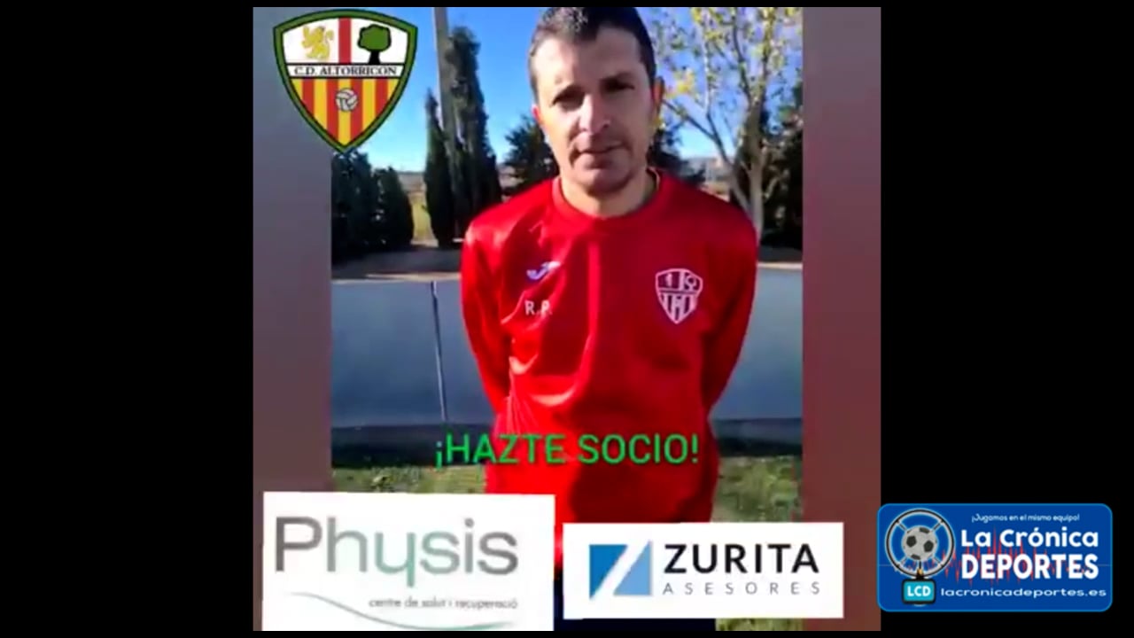 ROMÁN PANADERO (Entrenador Altorricón) Peñas Sariñena 1-1 CD Altorricón / J10 / 1ª Regional Gr2 Fuente: Facebook CD Altorricón