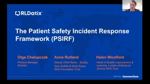 Panel session: Implementing the Patient Safety Incident Response Framework (PSIRF)