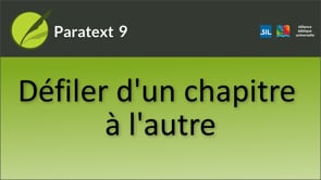 Comment défiler d'un chapitre à l'autre dans une fenêtre