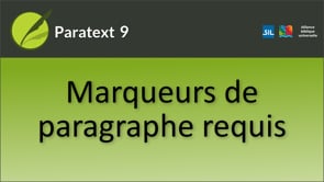 Marqueurs de paragraphe requis
