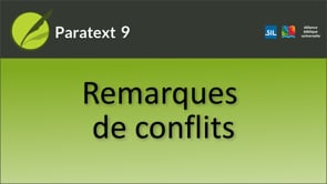Remarques de conflit de Paratext
