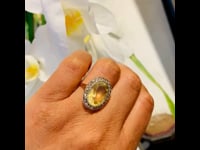 Citrino, diamante, anillo de 18 quilates 8612-2089