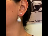 Pearl, Diamond, 14ct Earrings  8813-6219