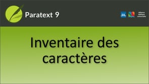 Inventaire des caractères