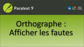 Afficher les vérifications orthographiques