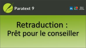 Retraduction - Prêt pour le conseiller et ses remarques