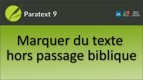 Comment marquer du texte hors passage biblique