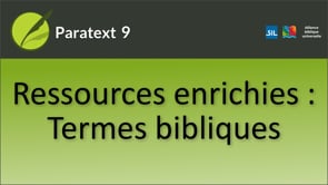 Ressources enrichies 2 - Termes bibliques