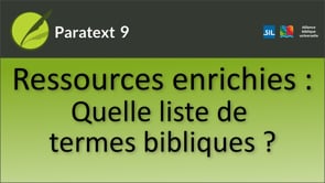 Ressources enrichies 3 - Termes bibliques
