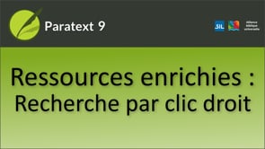 Ressources enrichies - recherche par clic droit