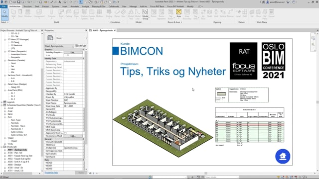 BIMCon 2021 Arkitekt 1.3 Tips og Triks i Revit og Focus RAT