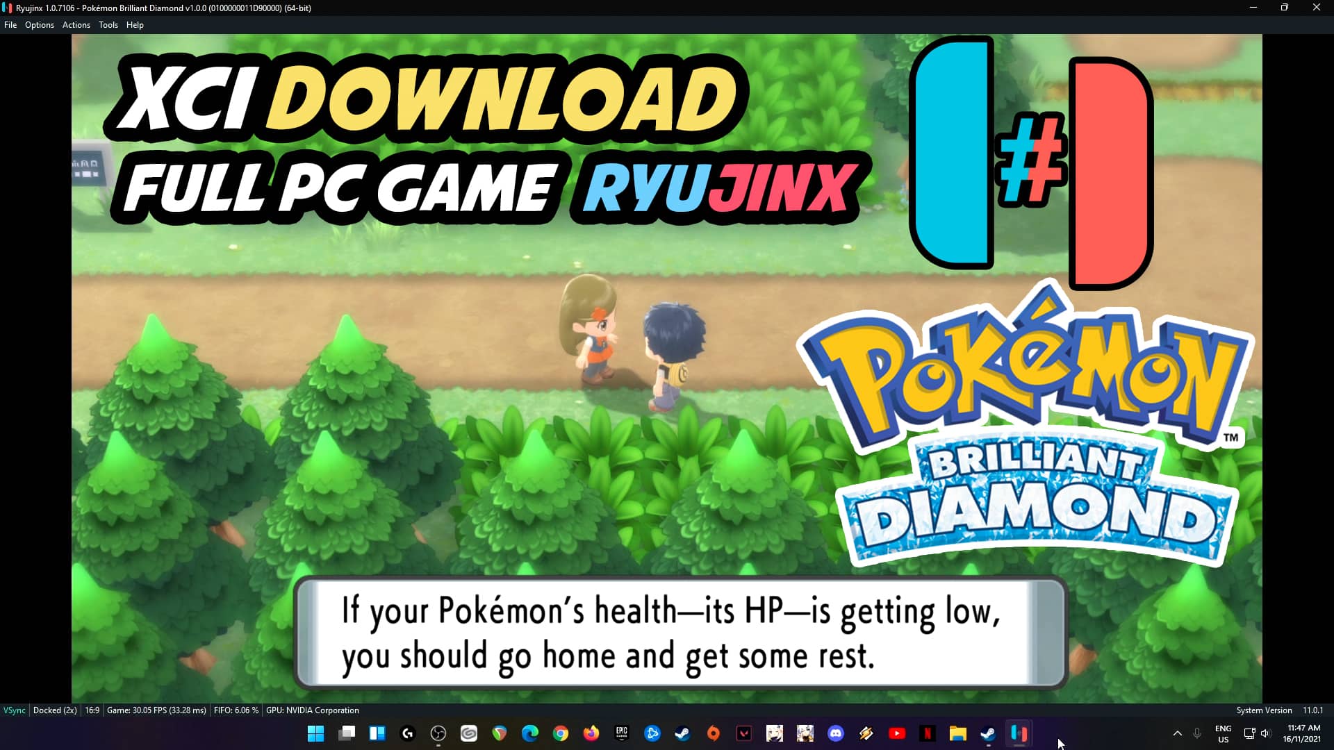 Pokemon Brilliant Diamond XCI Full Game Download (Ryujinx Emulator) on Vimeo