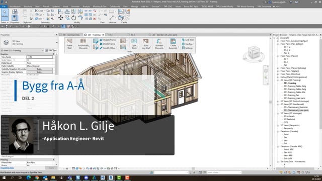 BIMCon 2021 Boligprodusent 6.2 Prosjektering av enebolig fra start til ferdig pre-cut og elementer  med AGACAD- del 2