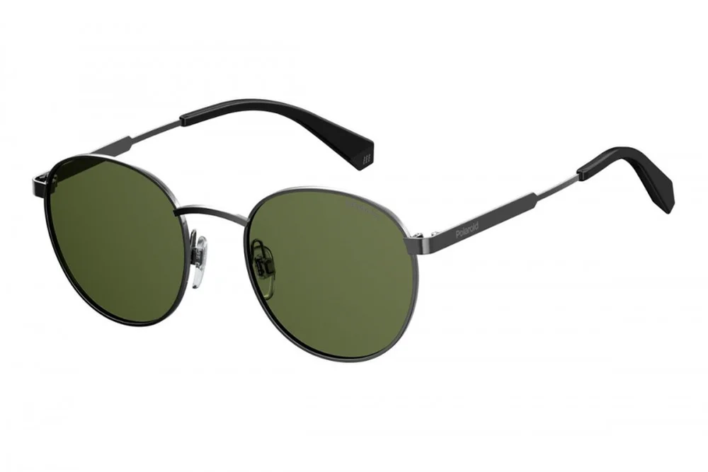 Круглые очки Polaroid PLD 2053/S KJ1 UC с зелеными polarized линзами